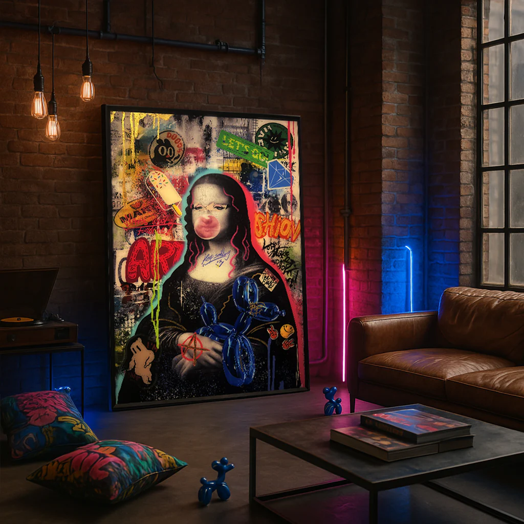 Tabelau Pop Art - MonaLisa Remix - Décoration Murale Tendance – Image 3
