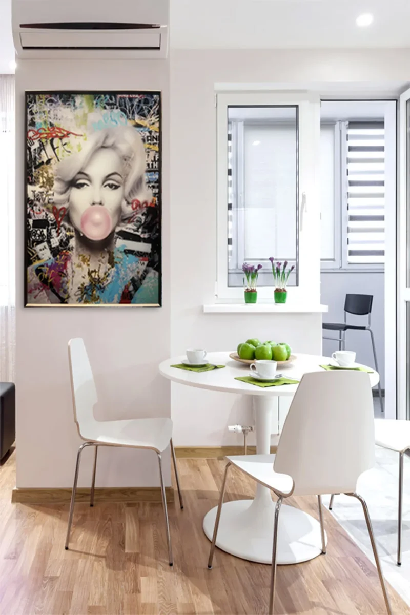 Tableau Pop Art - Marilyn Bubblegum -  Décoration Murale Tendance – Image 3