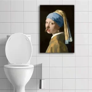 Tableau parodie la jeune fille à la perle