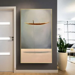 Tableau Barque Dorée Suspendue