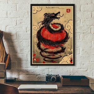 Tableau Dragon Japonais