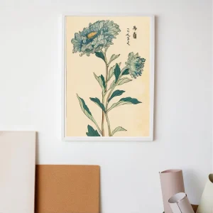 Tableau Fleur Japonaise Antique
