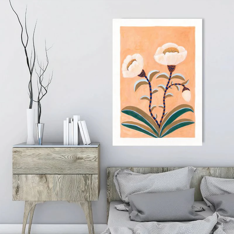 Tableau Fleurs Terracotta – Image 3