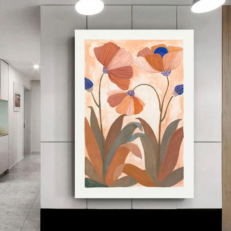 Tableau Fleurs Terracotta – Image 2