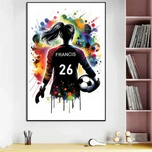 Tableau Foot Féminin Street Art