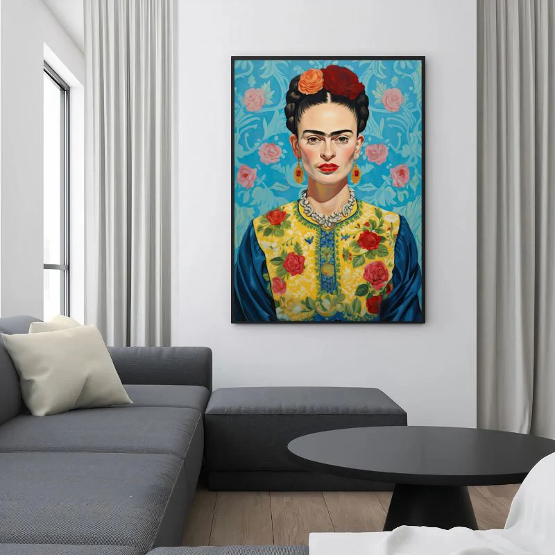 Tableau Frida Kahlo en Tenue Traditionnelle