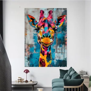 Tableau Girafe Street Art