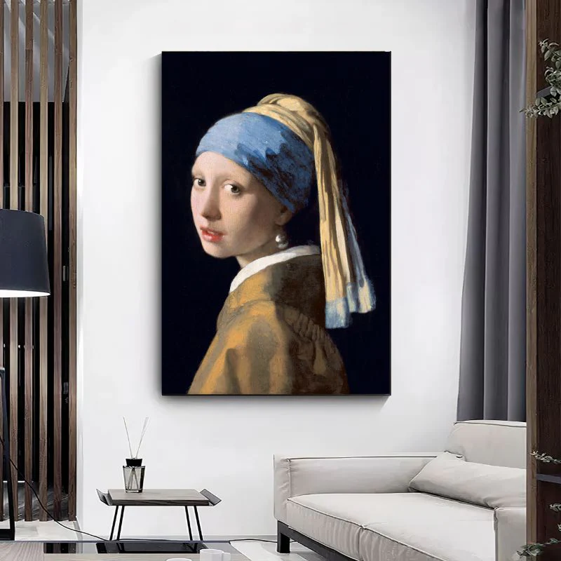 Tableau La Jeune Fille à la perle – Johannes Vermeer – Image 3