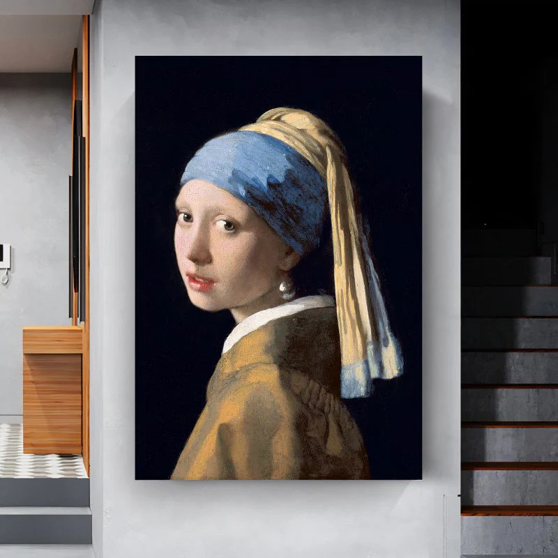 Tableau La Jeune Fille à la perle – Johannes Vermeer – Image 4