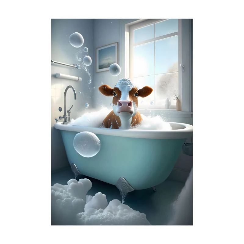 Tableau La Vache Prend Son Bain – Image 5