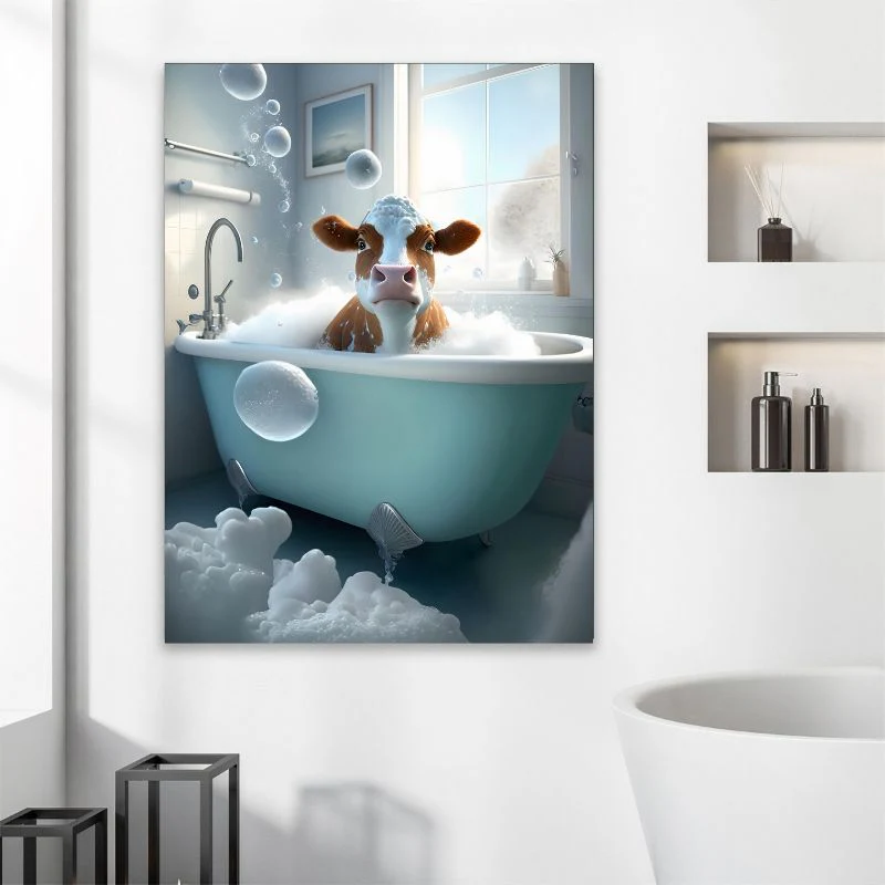 Tableau La Vache Prend Son Bain – Image 4