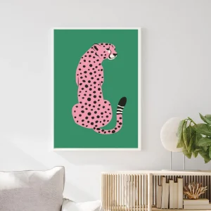 Tableau Léopard Rose