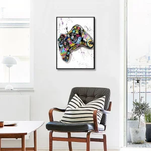 Tableau Manette de Jeux Vidéo Street Art