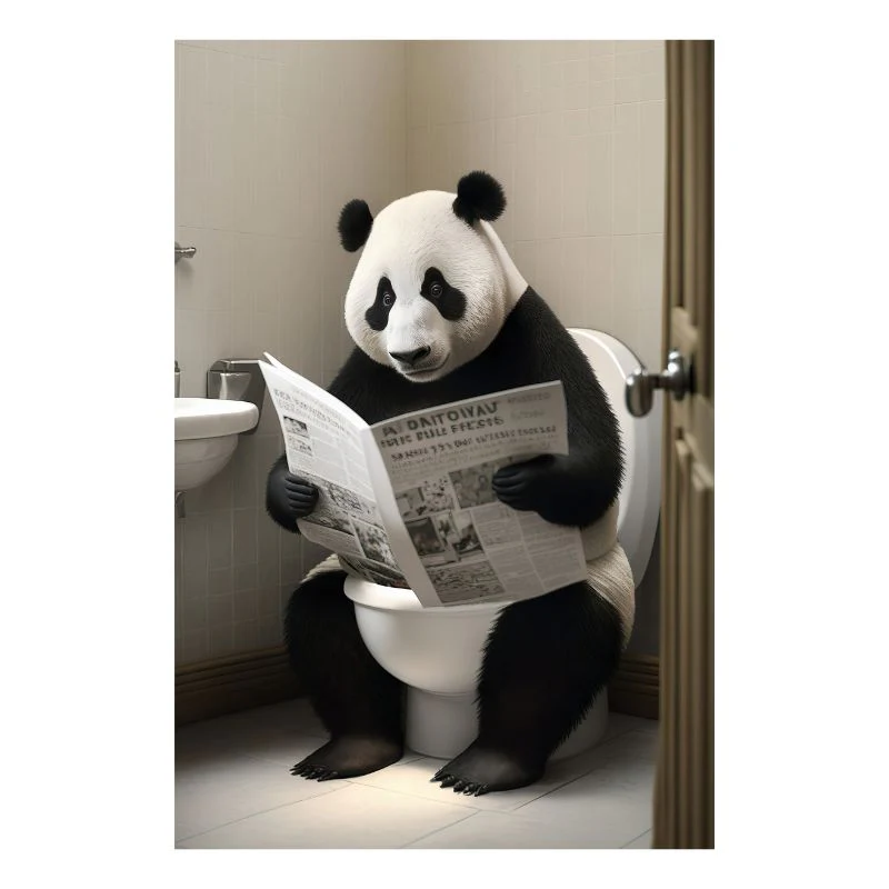 Tableau Panda aux Toilettes – Image 5