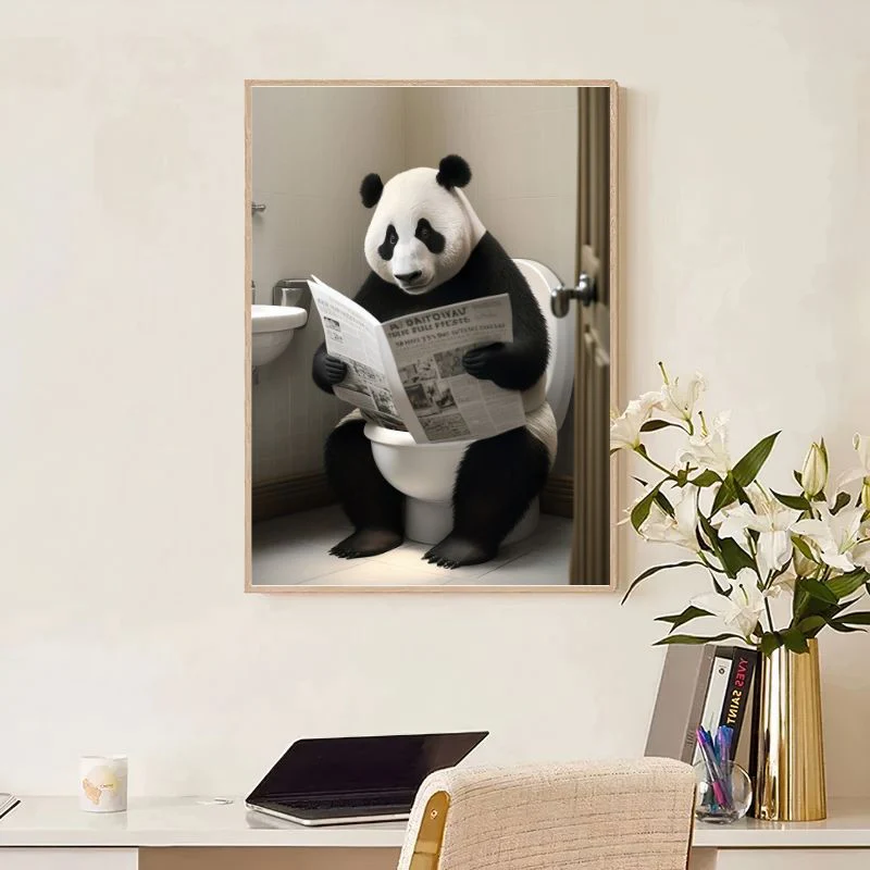 Tableau Panda aux Toilettes – Image 2