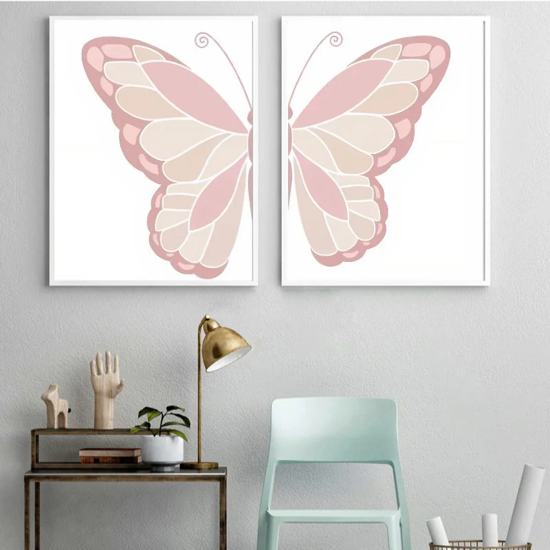 Tableau Papillon Rose – Image 2