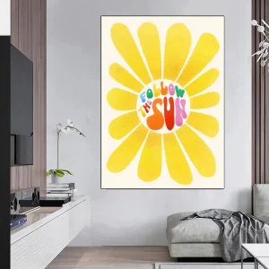 Tableau Psychédélique Pop Rétro