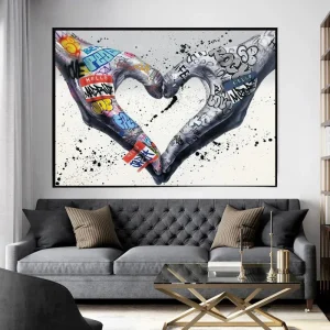 Tableau Street Art Cœur