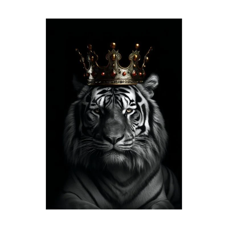 Tableau Tigre Roi et sa Couronne – Image 5