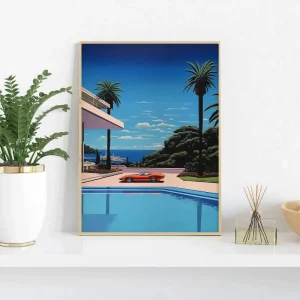 Tableau Villa Piscine Style Japonais