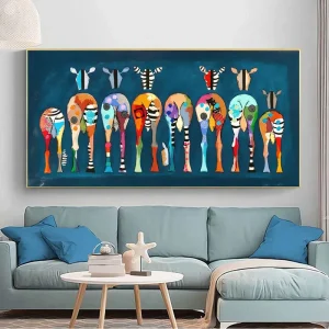 Tableau Zèbre Pop Art