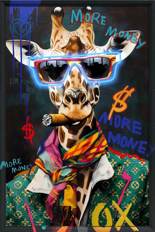 Tableau Contemporain - Girafe Sobre - LED - Décoration Tendance – Image 5