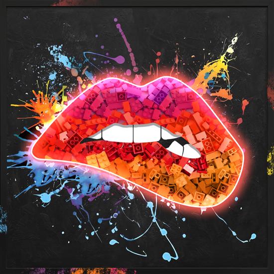 Tableau Lèvres Rouges - Art Mural LED - Décoration Artistique Moderne – Image 4