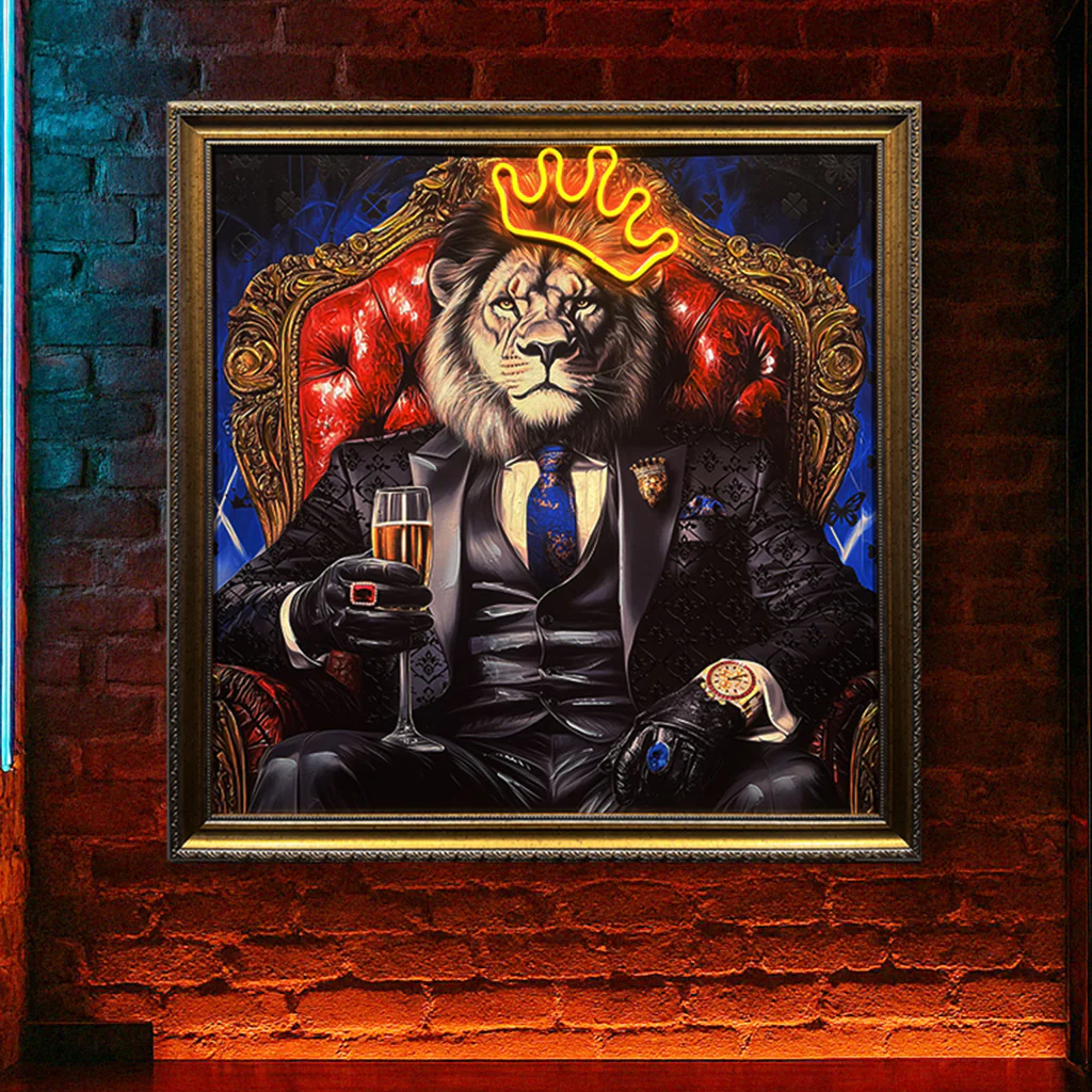 Tableau Le Roi Lion - Art Mural LED - Décoration Moderne – Image 2