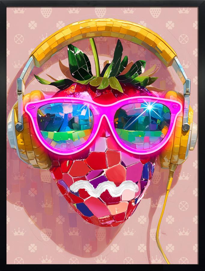 Tableau Pop Art - La Fraise Artistique - LED - Décoration Murale Tendance – Image 4