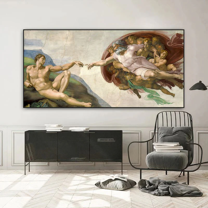 Tableau la Création d'Adam de Michel Ange – Image 2