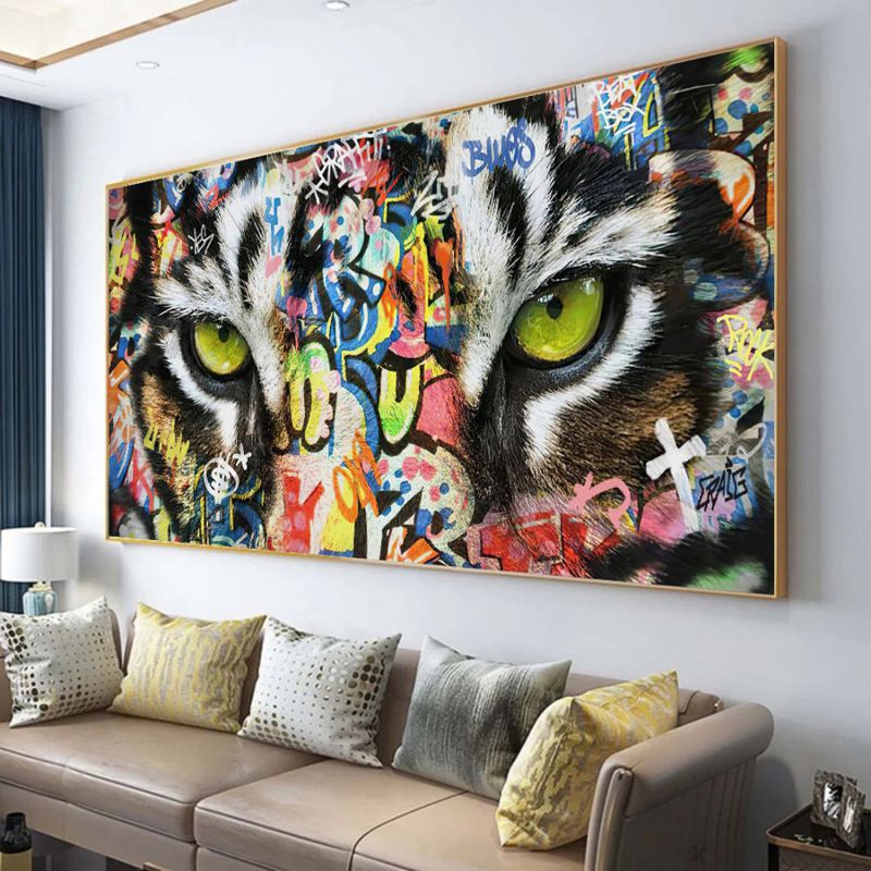 Tableau les Yeux du Tigre Graffiti – Image 3
