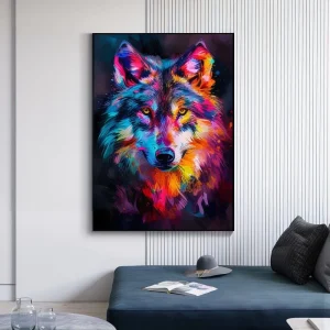 Tableau Loup Street Art