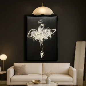 Tableau "Étoile Éthérée" - Œuvre d'Art Originale en LED - Art Minimaliste Contemporain