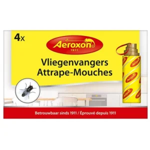 AEROXON ATTRAPE-MOUCHES - FORME SPIRALE (4 PIÈCES)