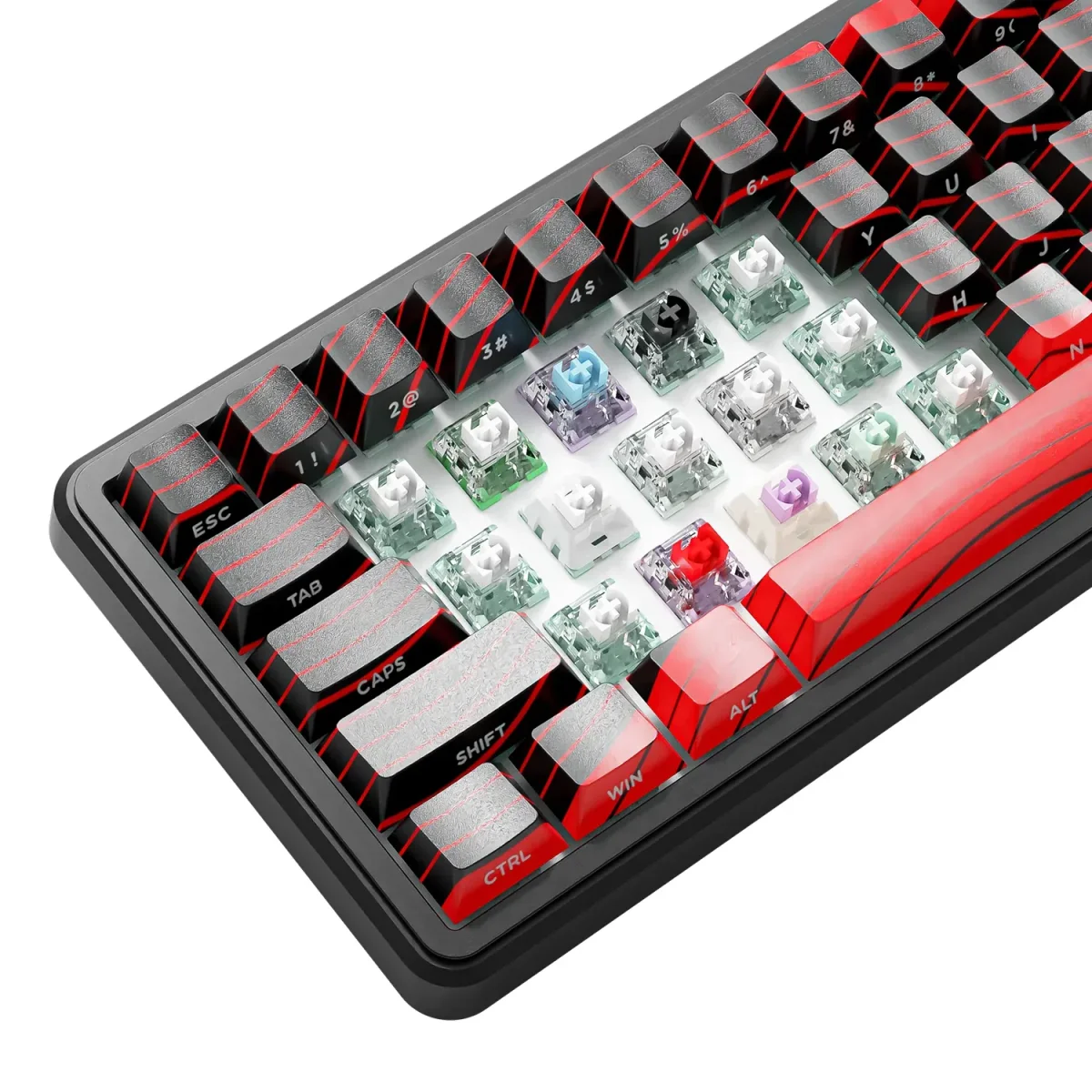 Attack Shark X65 PRO HE Tri-mode Noir/Rouge – Image 6