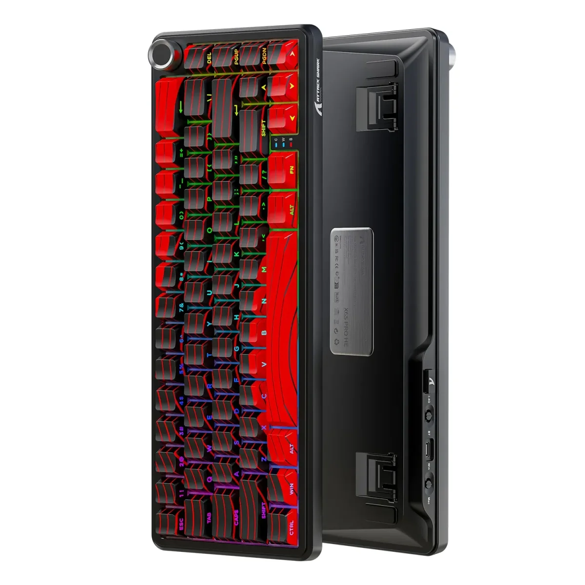 Attack Shark X65 PRO HE Tri-mode Noir/Rouge – Image 8
