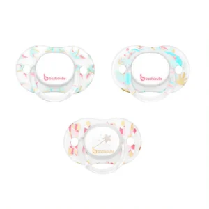 Lot de 3 Sucettes Physiologiques Glitter 12+