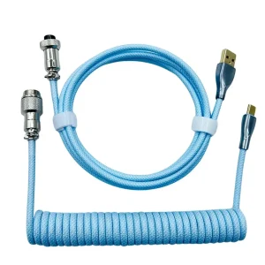 Câble de clavier custom simple USB Type-C Bleu
