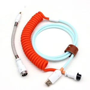 Câble de clavier custom électroluminescent Type-C Orange