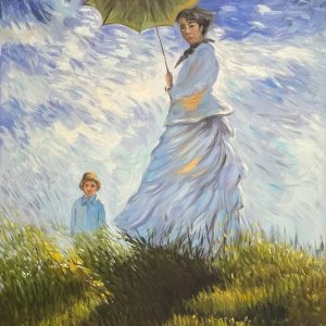 La Promenade, Femme à l'Ombrelle par Claude Monet - Tableau reproduction
