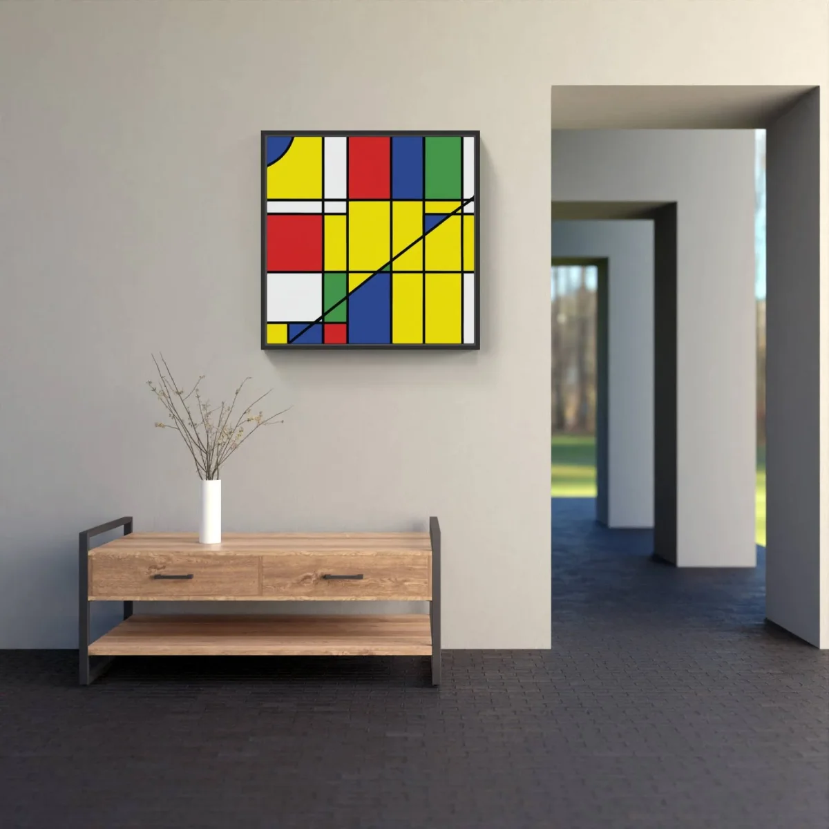 Mondrian Blue Rectangle – Image 4