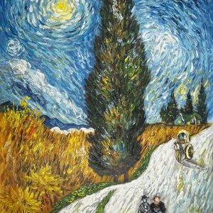 Route avec des Cyprès par Vincent van Gogh - Tableau reproduction