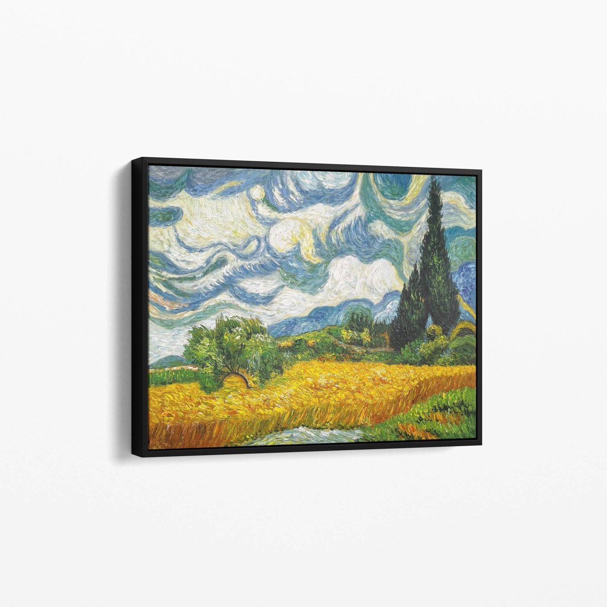 Champ de Blé avec Cyprès à la Haude Galline près d'Eygalières par Vincent van Gogh - Reproduction Artistique – Image 3