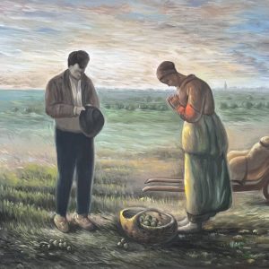 L'Angélus de Jean-François Millet - Reproduction de Peinture à l'Huile
