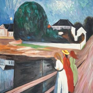 Les Filles sur le Pont par Edvard Munch - Tableau reproduction