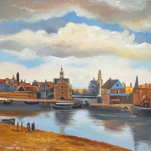 Vue de Delft par Johannes Vermeer - Tableau reproduction