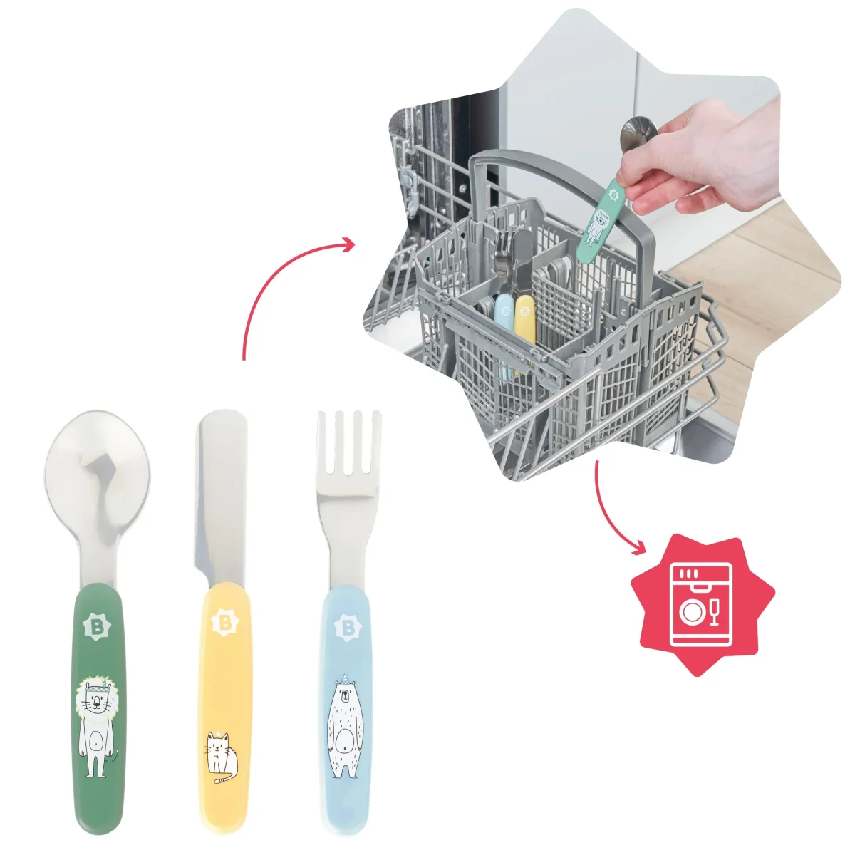 Couverts métal pour bébé - Dès 12 mois – Image 5