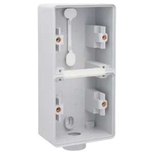 Boîte en saillie double vertical étanche aux projections d'eau avec une entrée M20 pour deux fonctions, grey Niko (700-84201)