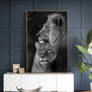 Tableau Lion Et Lionne