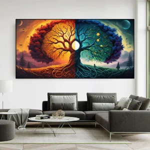 Tableau Arbre De Vie Multicolore